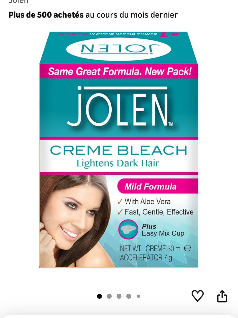 Jolen Gentle Facial Bleach Cream 30 ml